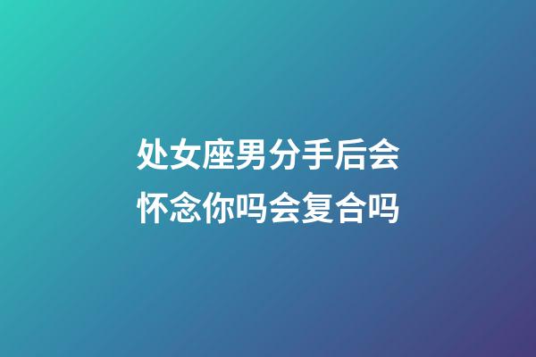 处女座男分手后会怀念你吗会复合吗-第1张-星座运势-玄机派