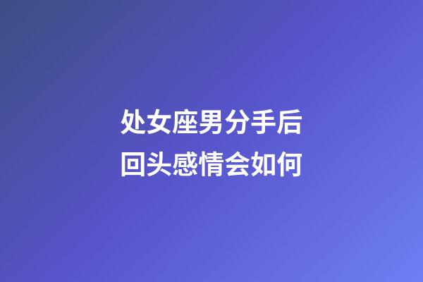 处女座男分手后回头感情会如何-第1张-星座运势-玄机派