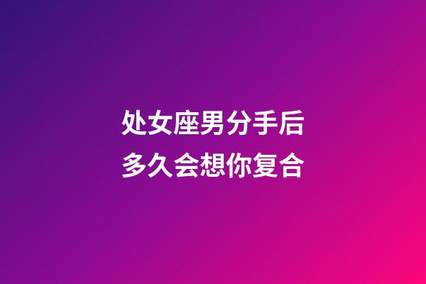 处女座男分手后多久会想你复合-第1张-星座运势-玄机派