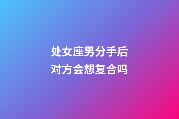 处女座男分手后对方会想复合吗-第1张-星座运势-玄机派