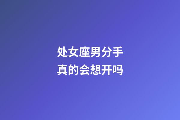 处女座男分手真的会想开吗-第1张-星座运势-玄机派