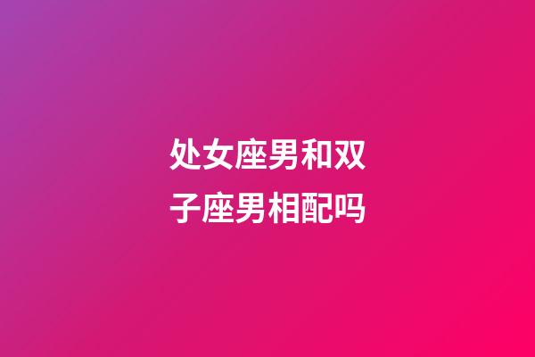 处女座男和双子座男相配吗-第1张-星座运势-玄机派