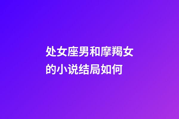 处女座男和摩羯女的小说结局如何-第1张-星座运势-玄机派