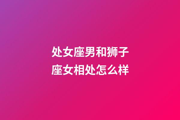 处女座男和狮子座女相处怎么样-第1张-星座运势-玄机派