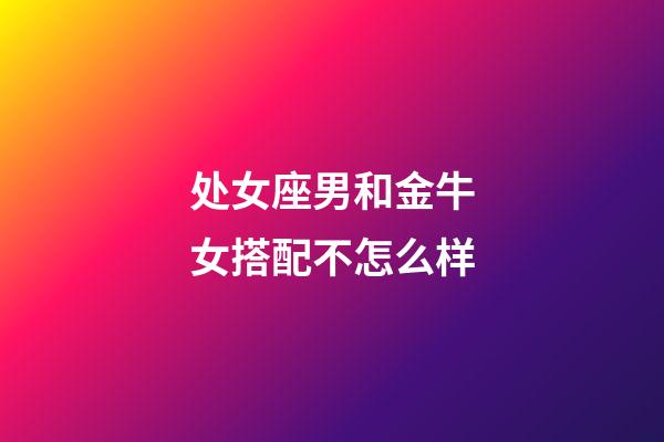 处女座男和金牛女搭配不怎么样-第1张-星座运势-玄机派