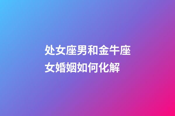 处女座男和金牛座女婚姻如何化解-第1张-星座运势-玄机派