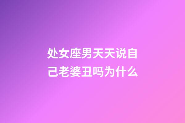 处女座男天天说自己老婆丑吗为什么-第1张-星座运势-玄机派