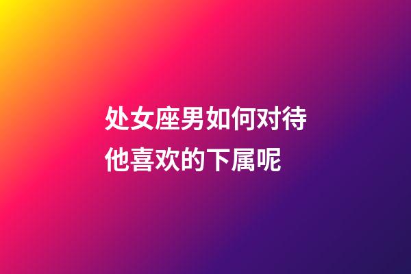 处女座男如何对待他喜欢的下属呢-第1张-星座运势-玄机派