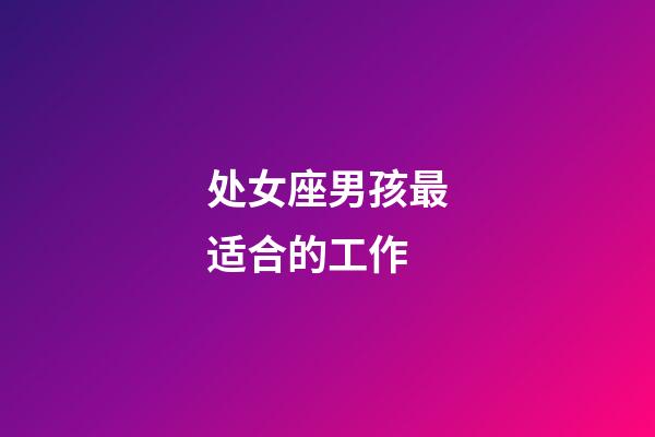 处女座男孩最适合的工作-第1张-星座运势-玄机派