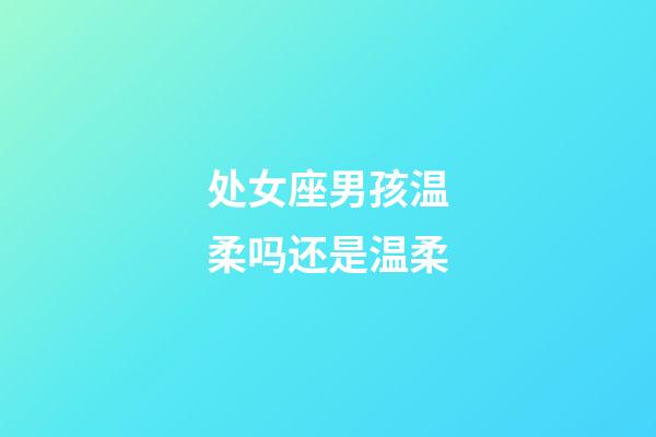 处女座男孩温柔吗还是温柔-第1张-星座运势-玄机派