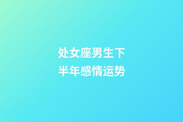 处女座男生下半年感情运势-第1张-星座运势-玄机派