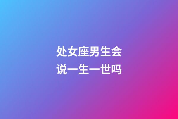 处女座男生会说一生一世吗-第1张-星座运势-玄机派