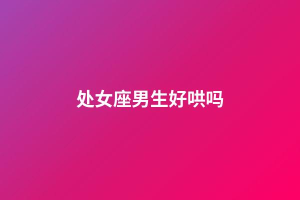 处女座男生好哄吗-第1张-星座运势-玄机派