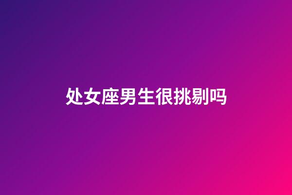 处女座男生很挑剔吗-第1张-星座运势-玄机派