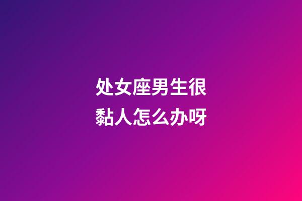 处女座男生很黏人怎么办呀-第1张-星座运势-玄机派