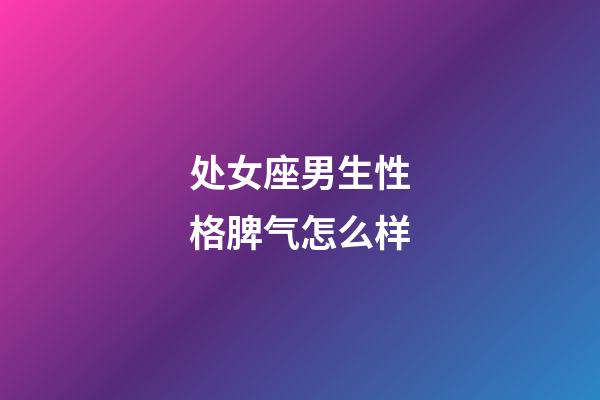 处女座男生性格脾气怎么样-第1张-星座运势-玄机派