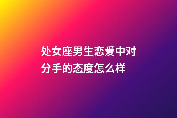 处女座男生恋爱中对分手的态度怎么样-第1张-星座运势-玄机派