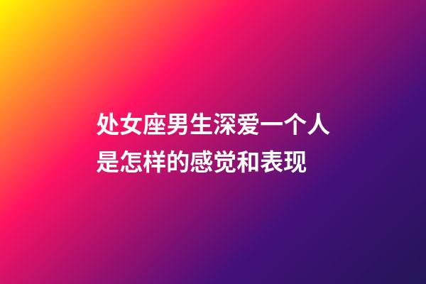 处女座男生深爱一个人是怎样的感觉和表现-第1张-星座运势-玄机派