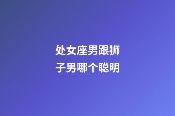 处女座男跟狮子男哪个聪明-第1张-星座运势-玄机派