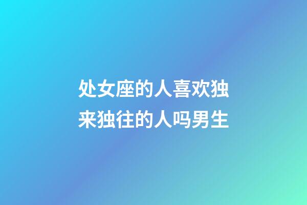 处女座的人喜欢独来独往的人吗男生-第1张-星座运势-玄机派