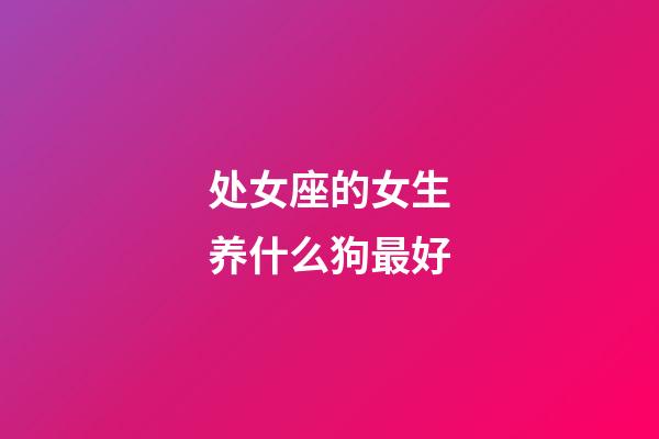 处女座的女生养什么狗最好-第1张-星座运势-玄机派