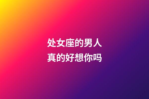 处女座的男人真的好想你吗-第1张-星座运势-玄机派