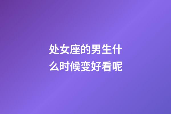 处女座的男生什么时候变好看呢-第1张-星座运势-玄机派