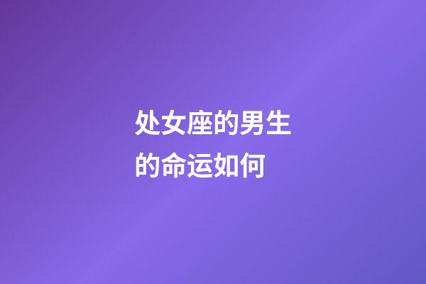 处女座的男生的命运如何-第1张-星座运势-玄机派