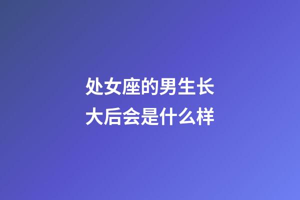 处女座的男生长大后会是什么样-第1张-星座运势-玄机派