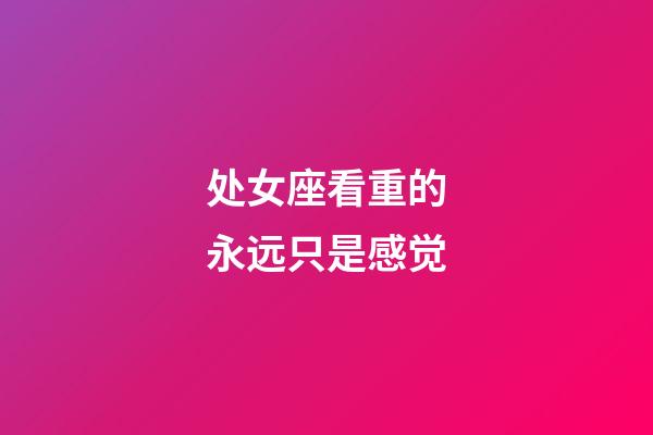 处女座看重的永远只是感觉-第1张-星座运势-玄机派