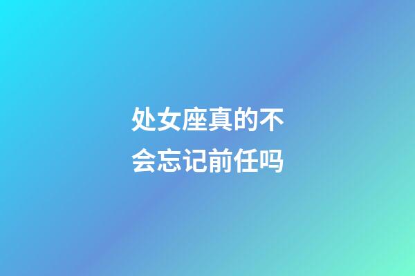 处女座真的不会忘记前任吗-第1张-星座运势-玄机派