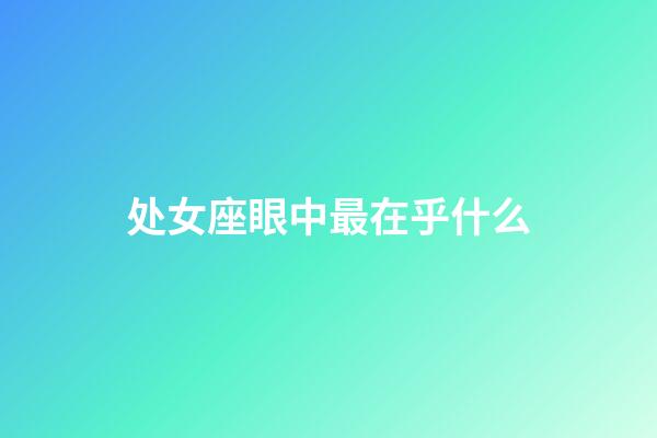 处女座眼中最在乎什么-第1张-星座运势-玄机派