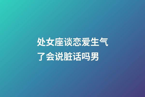 处女座谈恋爱生气了会说脏话吗男-第1张-星座运势-玄机派