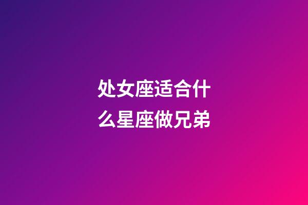 处女座适合什么星座做兄弟-第1张-星座运势-玄机派