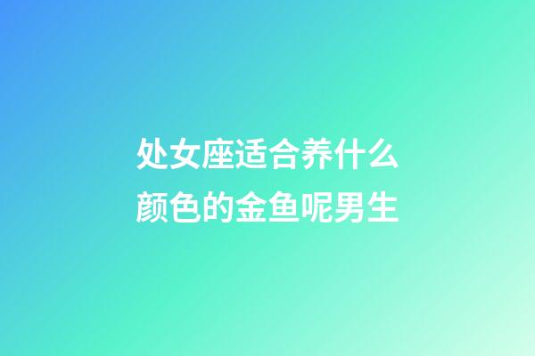 处女座适合养什么颜色的金鱼呢男生-第1张-星座运势-玄机派