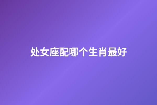 处女座配哪个生肖最好-第1张-星座运势-玄机派