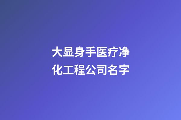 大显身手医疗净化工程公司名字-第1张-公司起名-玄机派