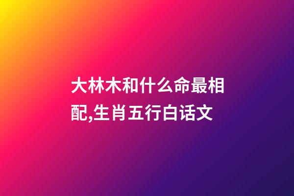 大林木和什么命最相配,生肖五行白话文-第1张-观点-玄机派