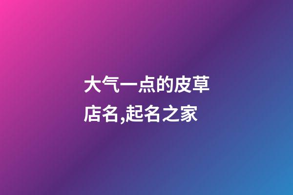 大气一点的皮草店名,起名之家-第1张-店铺起名-玄机派