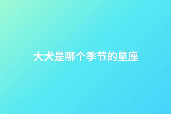 大犬是哪个季节的星座-第1张-星座运势-玄机派
