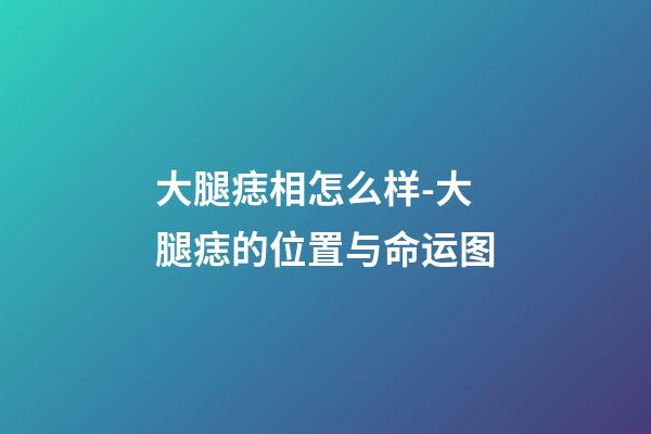 大腿痣相怎么样-大腿痣的位置与命运图