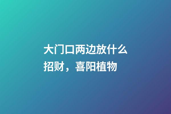 大门口两边放什么招财，喜阳植物