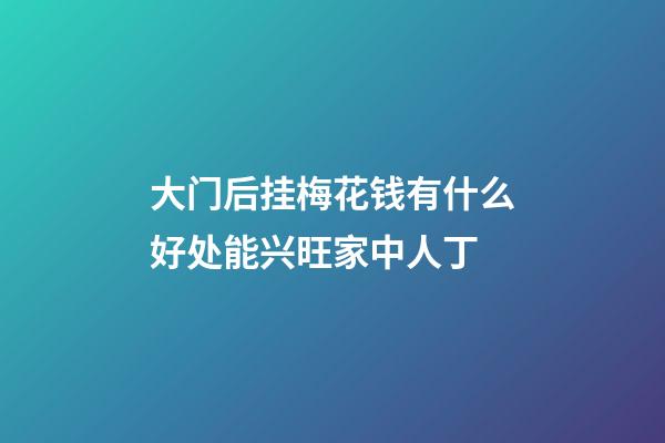 大门后挂梅花钱有什么好处?能兴旺家中人丁