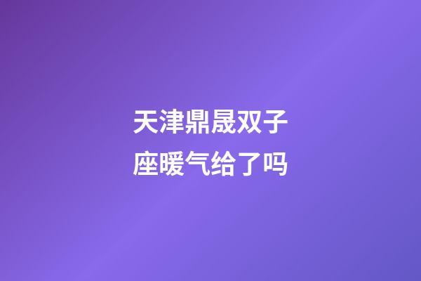 天津鼎晟双子座暖气给了吗-第1张-星座运势-玄机派