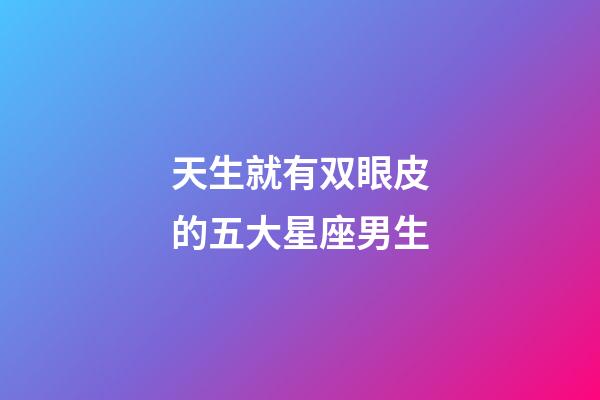 天生就有双眼皮的五大星座男生-第1张-星座运势-玄机派