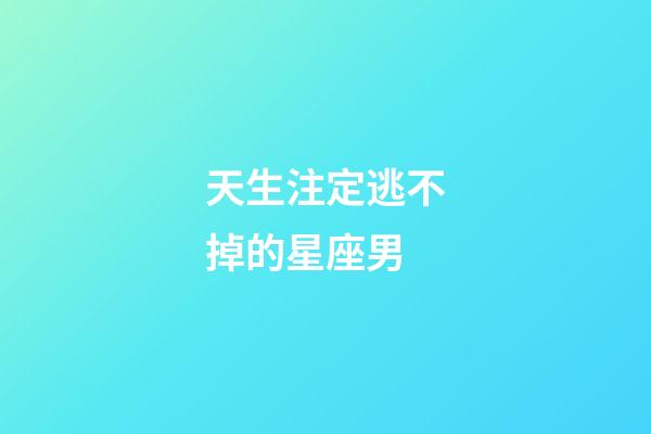 天生注定逃不掉的星座男-第1张-星座运势-玄机派