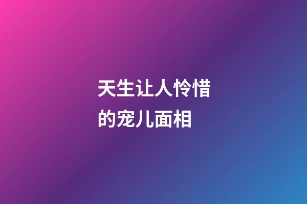 天生让人怜惜的宠儿面相