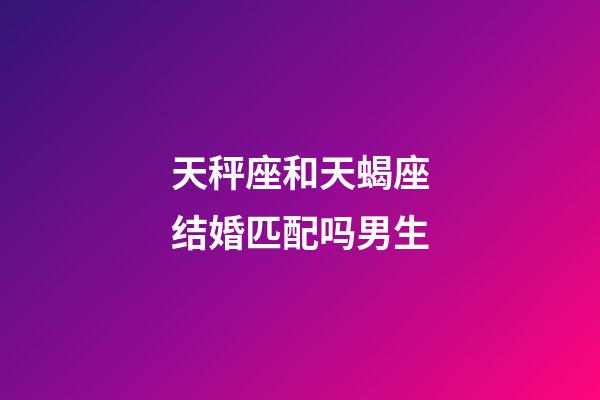 天秤座和天蝎座结婚匹配吗男生-第1张-星座运势-玄机派