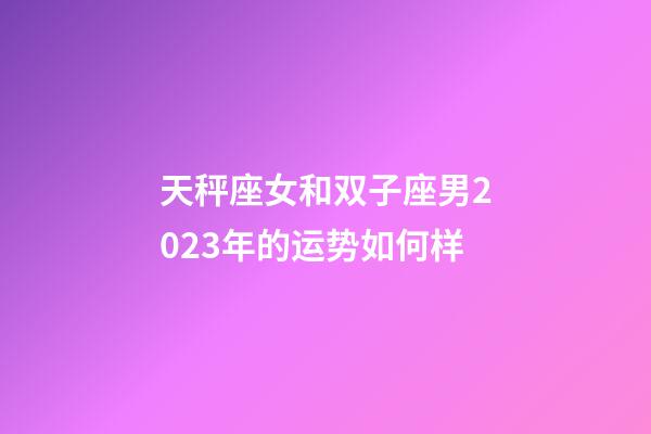 天秤座女和双子座男2023年的运势如何样-第1张-星座运势-玄机派