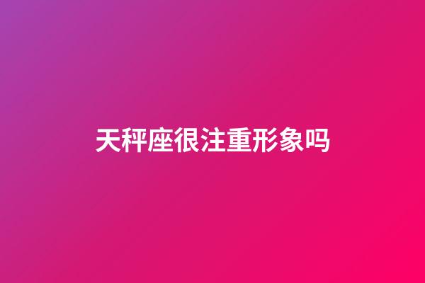 天秤座很注重形象吗-第1张-星座运势-玄机派